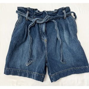 Boden Denim Paperbag High Waisted Jean Shorts - 2